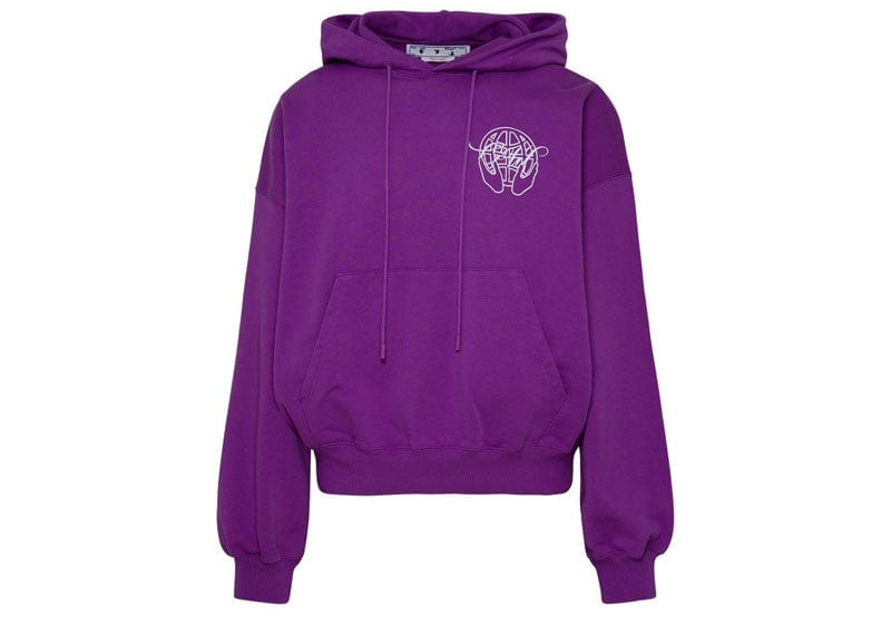 OFF-WHITE streetwear OFF-WHITE Hand Arrow Boxy Hoodie Orchid/White