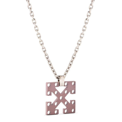 Off-White Accessories Off-White Industrial Arrow Pendant Necklace Silver Beige