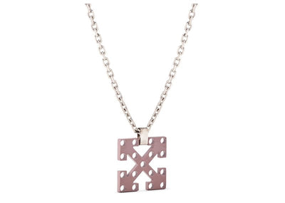 Off-White Accessories Off-White Industrial Arrow Pendant Necklace Silver Beige
