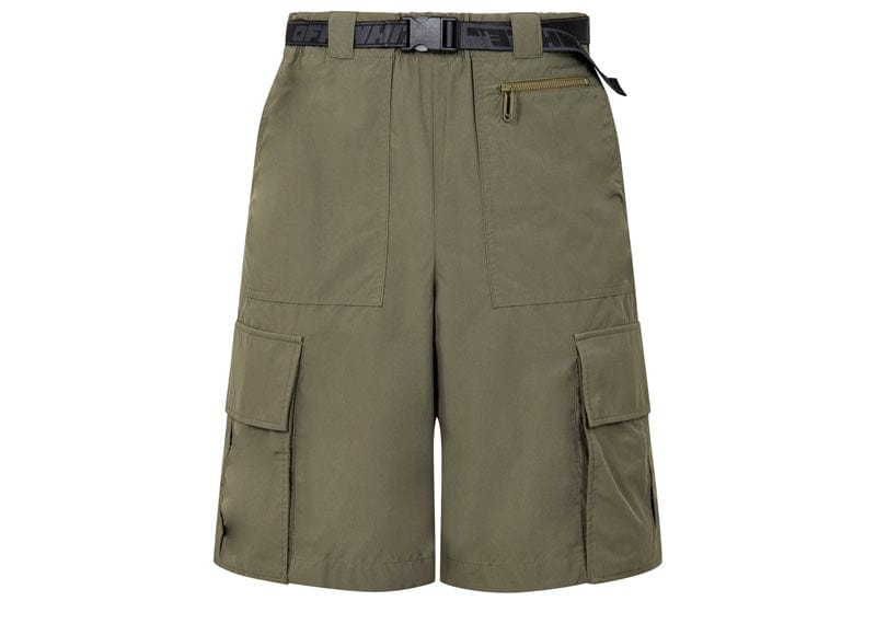 OFF-WHITE streetwear OFF-WHITE Industrial Belt Cargo Shorts Green