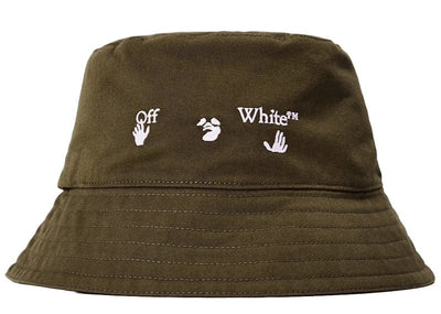 Off-White Accessories OFF-WHITE Logo Bucket Hat Army Green White