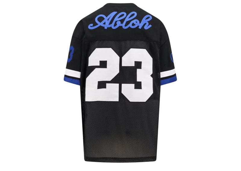Off White Streetwear Off White Logo Mesh Football Jersey Black