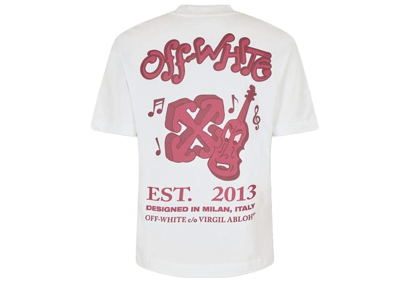 Off-White Streetwear Off-White Music Skate S/S Tee White Red