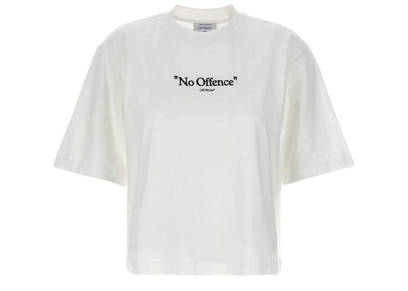 OFF-WHITE Streetwear OFF-WHITE No Offence Over S/S Tee White (Women&