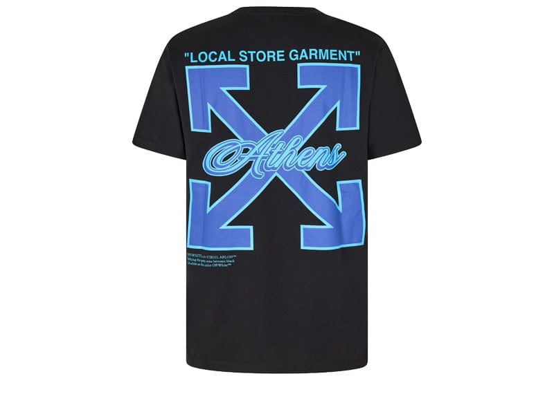 Off-White Streetwear Off-White Off Athens Tee Black Blue
