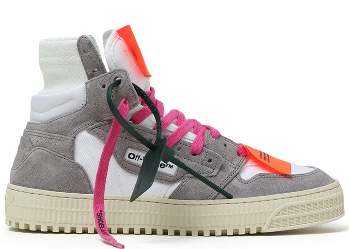★Off-White★ Off Court 30 High Top Sneakers Grey White OWIA OFF-WHITE 3.0 Off Court Metallic Sneaker Silver Men's