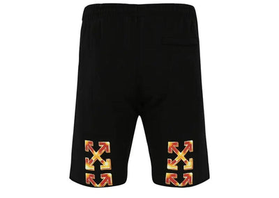 Off-White Streetwear OFF-WHITE Orange Metal Arrow Sweatshort Black Orange