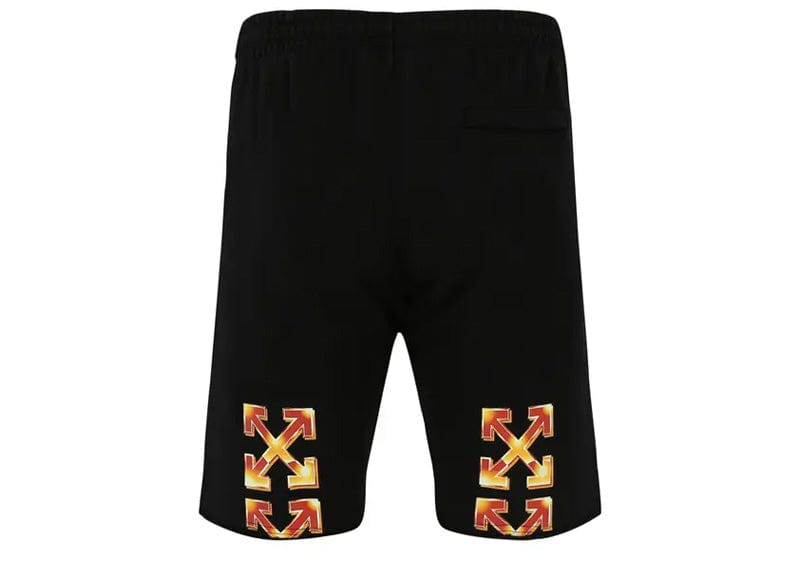 Off-White Streetwear OFF-WHITE Orange Metal Arrow Sweatshort Black Orange