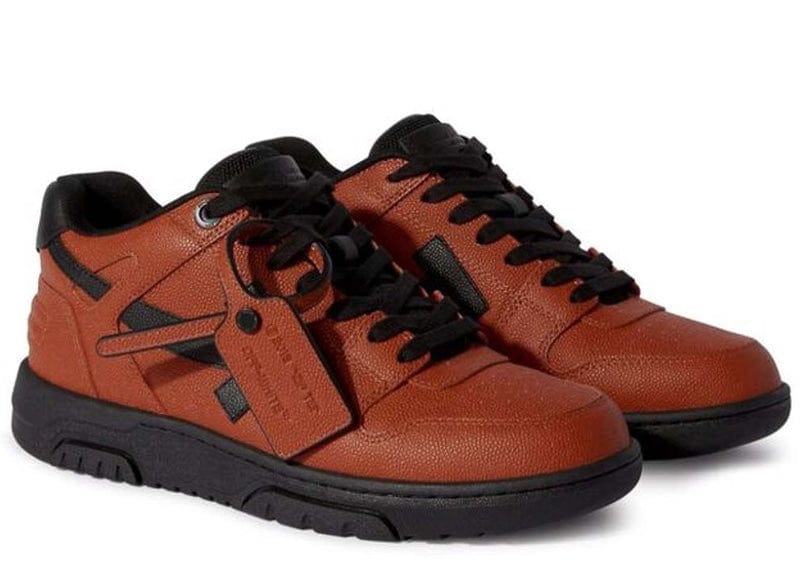 OFF-WHITE sneakers OFF-WHITE Out Of Office "OOO" Low Tops Basketball Leather Orange-Black