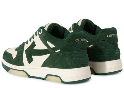 OFF-WHITE sneakers OFF-WHITE Out Of Office "OOO" Low Tops Jet Green Ecru Suede
