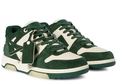 OFF-WHITE sneakers OFF-WHITE Out Of Office "OOO" Low Tops Jet Green Ecru Suede
