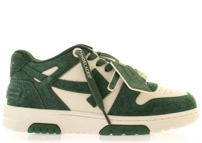 Off-White Sneakers Off-White Out Of Office OOO Low Tops Jet Green Ecru Suede (W)