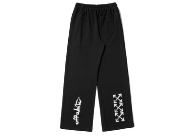 Off-White Streetwear Off-White Paint Script Skate Sweatpants Black