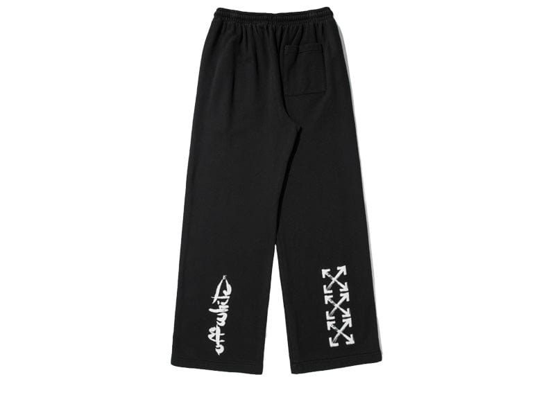 Off-White Streetwear Off-White Paint Script Skate Sweatpants Black