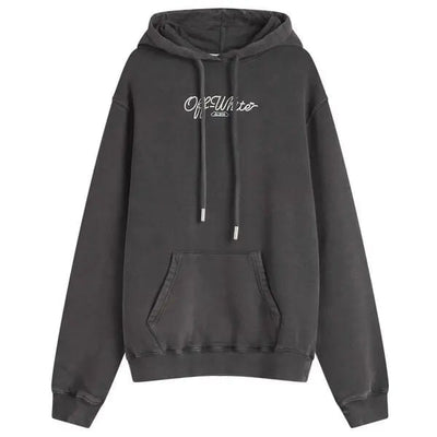 Off-White Streetwear OFF-WHITE Scissor Arrow Regular Hoodie Washed Black