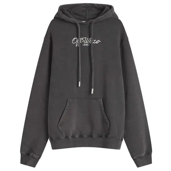 Off-White Streetwear OFF-WHITE Scissor Arrow Regular Hoodie Washed Black