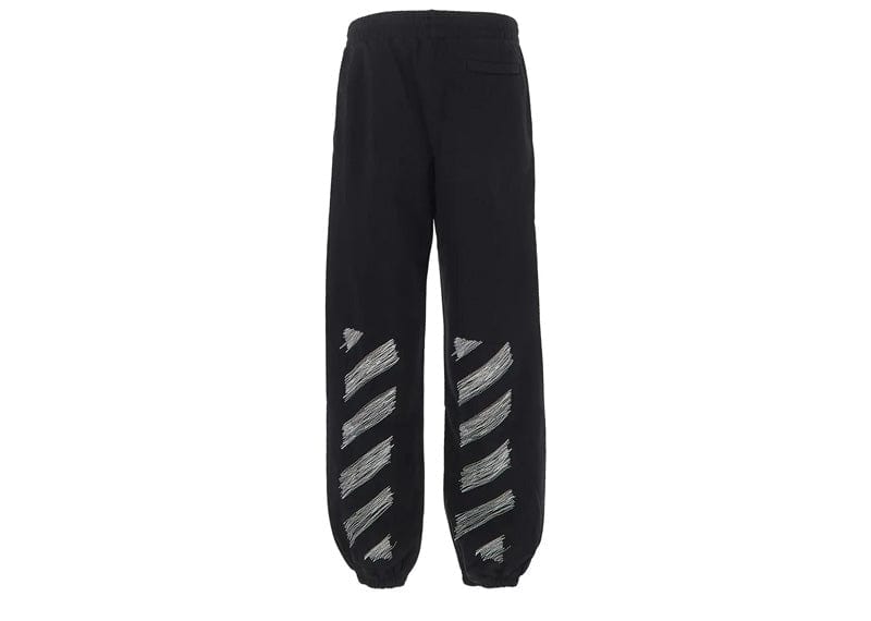 Off-White Streetwear Off-White Scribble Diag Slim Sweatpants Black