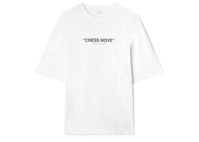 OFF-WHITE Streetwear OFF-WHITE Skate Fit Chess Move Logo Tee White (Women's)