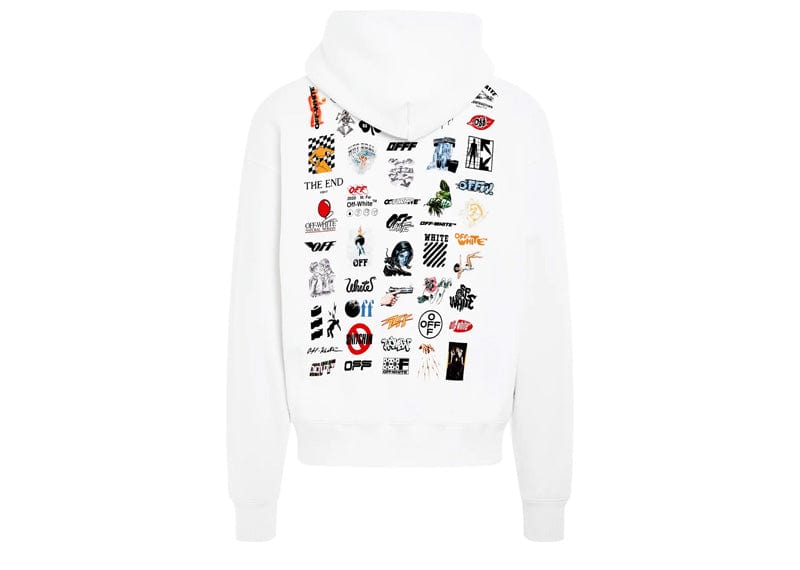 OFF WHITE Skate Hoodie In White Black Court Order