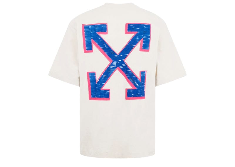 Off-White Streetwear Off-White Sketch Arrow Skate S/S Tee Beige/Blue