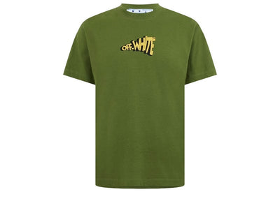 Off-White Streetwear Off-White Slim Arrow Tee Green Yellow