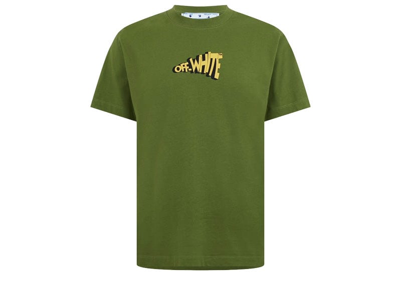 Off-White Streetwear Off-White Slim Arrow Tee Green Yellow