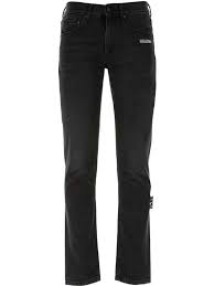 Off-White Streetwear Off-White Slim Fit Denim Jeans Black