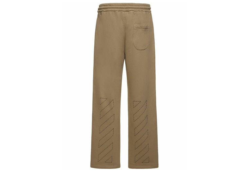 Off-White Streetwear Off-White Stitch Arrow Sweatpants Creme Brûlée