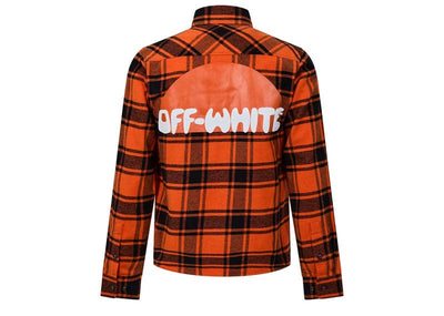 Off-White Streetwear Off-White Sunset Flannel Shirt Orange White