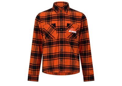 Off-White Streetwear Off-White Sunset Flannel Shirt Orange White