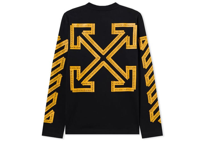 トップス off-white MASKING ARROWS DOUBLE TEE OFF-WHITE Tape Arrow Skate L/S T-Shirt Black – Court Order