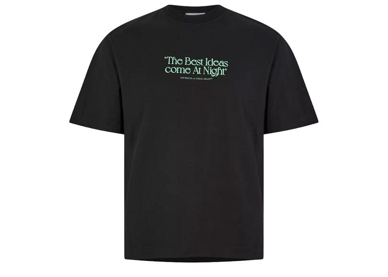 OFF-WHITE Streetwear OFF-WHITE The Best Ideas Come At Night Tee Black (Women&
