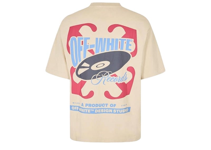 Off-White Streetwear Off-White Vinyl Tee Beige/Red