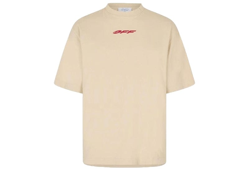 Off-White Streetwear Off-White Vinyl Tee Beige/Red