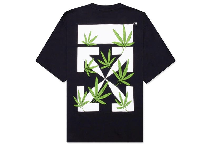 OFF-WHITE streetwear OFF-WHITE Weed Arrows Oversized T-Shirt Black/Green