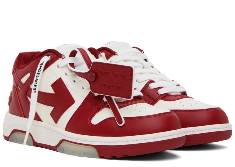 OFF-WHITE Sneakers Off-White White & Burgundy Out Of Office Sneakers Off-White