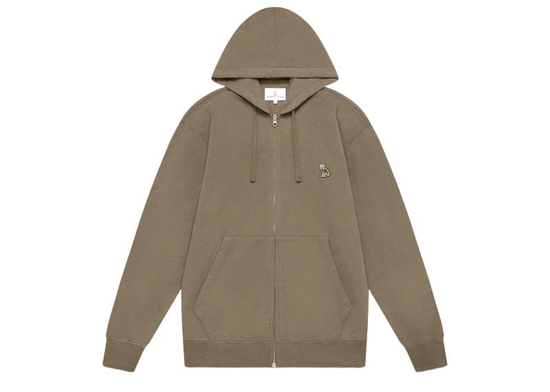 OVO Streetwear Classic OVO Full zip Hoodie - Walnut