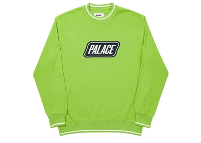 Palace streetwear Palace Das Palace Waffle Crew Lime