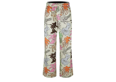 Palm Angels Streetwear Palm Angels All Over Loose Pant Palmity Butter/Multicolor