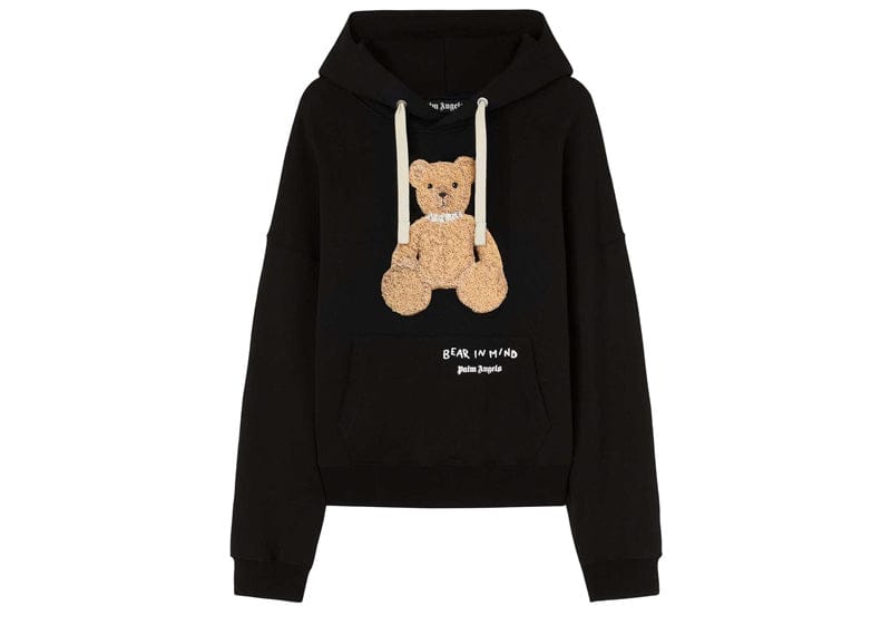 Palm Angels Streetwear Palm Angels Bear In Mind Hoodie Black