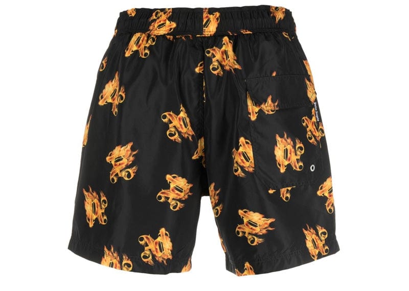 Palm Angels streetwear Palm Angels Burning Monogram Swim Shorts Black/Gold