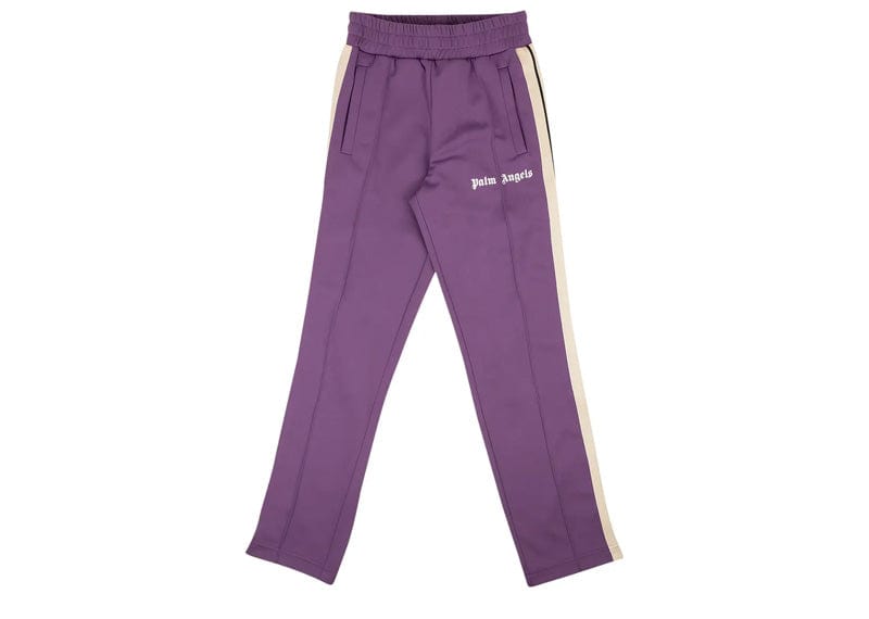 PALM ANGELS Streetwear Palm Angels Classic Track Pants Purple and Off White