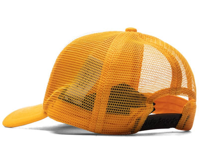 Palm Angels Streetwear PALM ANGELS CURVED LOGO MESH CAP OCHER YELLOW