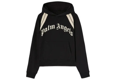 Palm Angels Streetwear Palm Angels Curved Logo Track Hoody Black Ivory