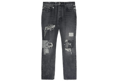 Palm Angels Streetwear Palm Angels Destroyed 5 Pockets Denim Black Off White