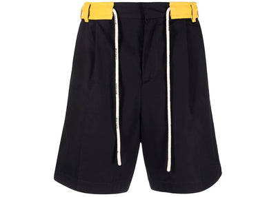 Palm Angels streetwear Palm Angels Drawstring Bermuda Shorts Navy/Yellow
