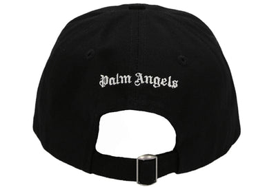 Palm Angels streetwear Palm Angels Embroidered Gothic Intarsia Logo Strap-Back Cap Black/White (SS22)