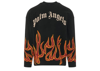 Palm Angels streetwear Palm Angels Garment Dye Graffiti Flames Sweatshirt Black/Red