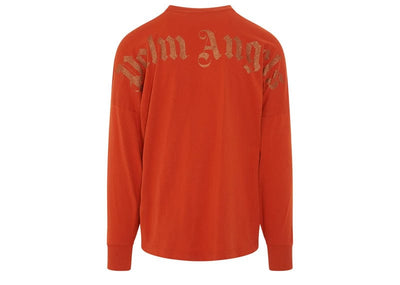 Palm Angels streetwear Palm Angels Glitter Classic Logo Over Tee Orange