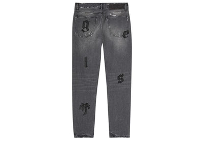 Palm Angels streetwear Palm Angels Logo Patch Classic Denim Pants Medium Grey/Black
